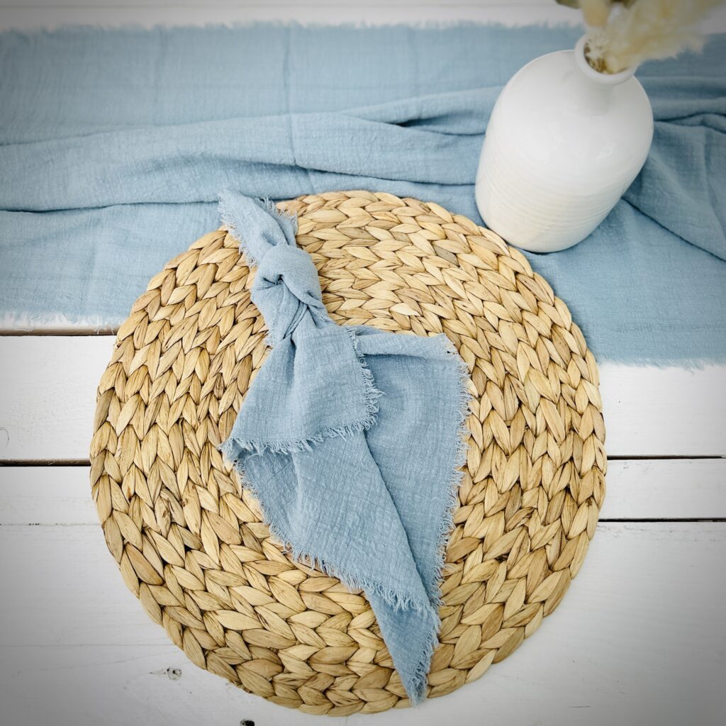 Serviette Rauchblau